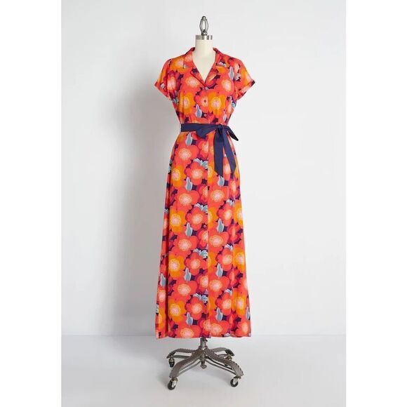 FEVER London Heritage Karina Maxi Dress Size US 4 - Picture 1 of 13